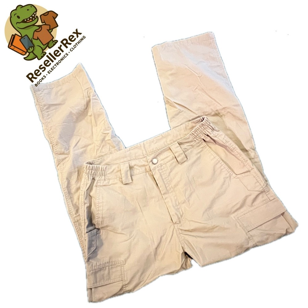 Mens Free Soldier 34x32 Excellent Tan Cargo Pants Ripstop Poly Cotton Utility